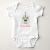 Meisjes Magische Prinses Kasteel Gepersonaliseerde Romper (Voorkant)