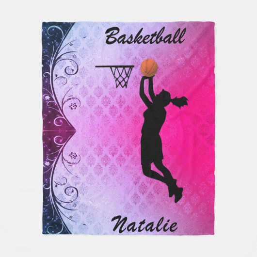 Meisjes Majestic Gradient Basketbal Fleece Deken (Voorkant)