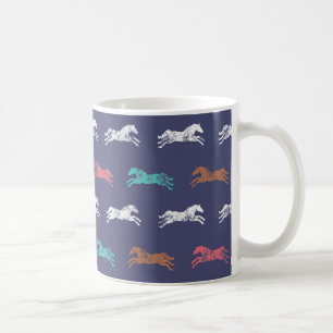 Meisjes Meerkleurige Klassieke paardenpaarden Koffiemok