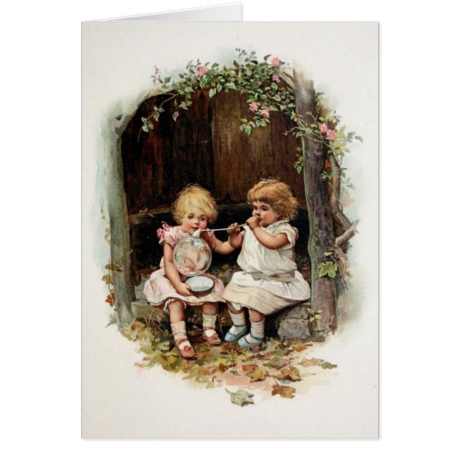  meisjes met bladerende bubbels (Voorkant)