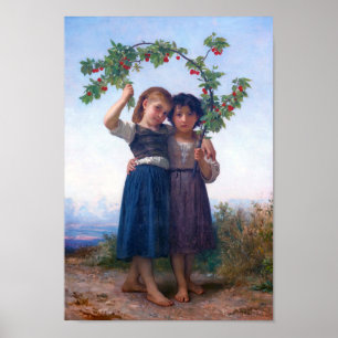 Meisjes met de Cherry Branch, Bouguereau Poster