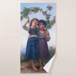 Meisjes met de kersen tak, Bouguereau Badhanddoek