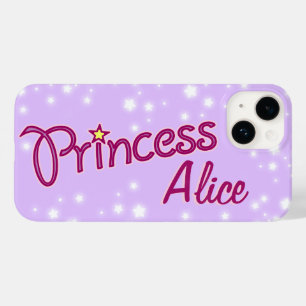 Meisjes met de naam lila mauve prinses Case-Mate iPhone 14 hoesje