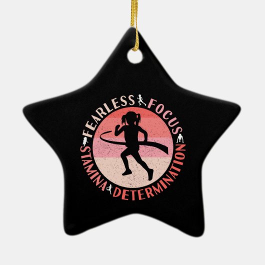 Meisjes met een indset - een onberispelijke spits keramisch ornament (Achterkant)