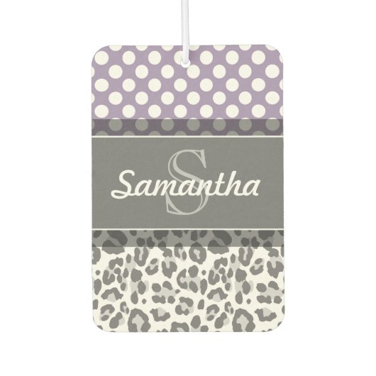 Meisjes met een luipaard printpatroon Aangepaste m Luchtverfrisser (Voorkant)