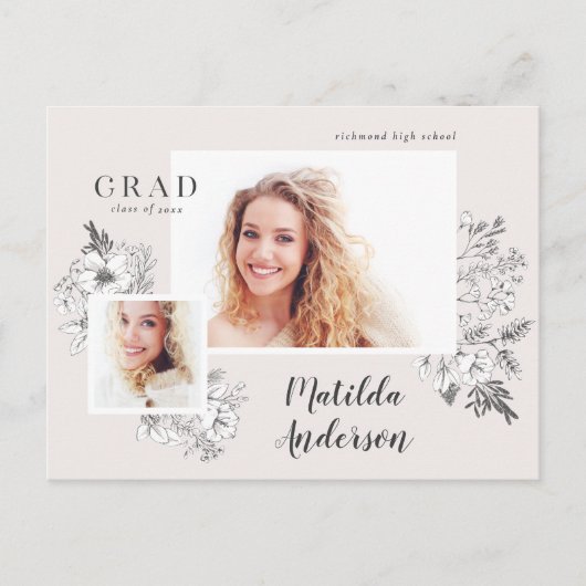 Meisjes met elegante filmfoto's  uitnodiging briefkaart (Voorkant)