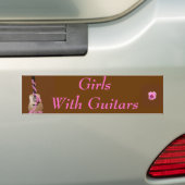 Meisjes met gitaren bumpersticker (Op auto)