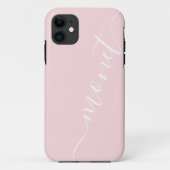 Meisjes met handgeschreven scriptnaam Roze Aangepa Case-Mate iPhone Case (Achterkant)
