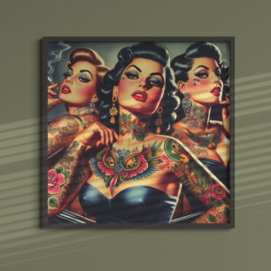 meisjes met inkt poster
