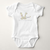 Meisjes met kinderen noemen monogram romper (Voorkant)