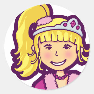 Meisjes met kleine prinses sticker