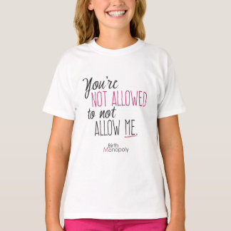 Meisjes met lange hoes T (+clrs) "niet toegestaan" T-shirt