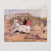 Meisjes met Lobster Winslow Homer Briefkaart (Voorkant)