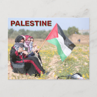 Meisjes met Palestijnse vlag Briefkaart