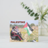 Meisjes met Palestijnse vlag Briefkaart (Staand voorkant)