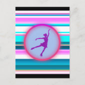 Meisjes met schaatsen briefkaart (Voorkant)