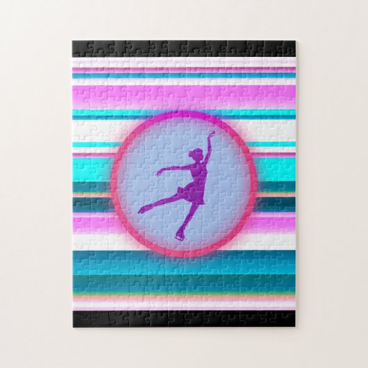 Meisjes met schaatsen legpuzzel (Verticaal)