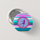 Meisjes met schaatsen ronde button 3,2 cm (Voorkant /achterkant)