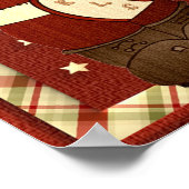 Meisjes met swing Kerstmis Poster (Hoek)