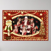 Meisjes met swing Kerstmis Poster (Voorkant)