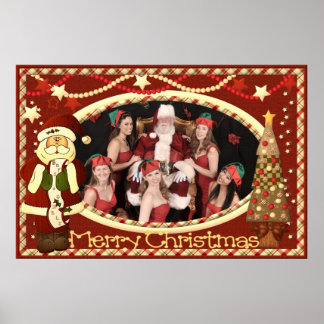 Meisjes met swing Kerstmis Poster