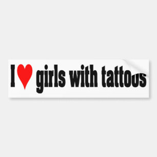 Meisjes met Tattoos Bumpersticker