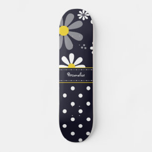 Meisjes Mod Daisies en Polka Dots met naam Skateboard