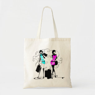 Meisjes mode model chic elegant tote bag