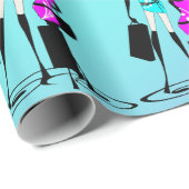 Meisjes mode modellen winkelparijs cadeaupapier (Rol Hoek)