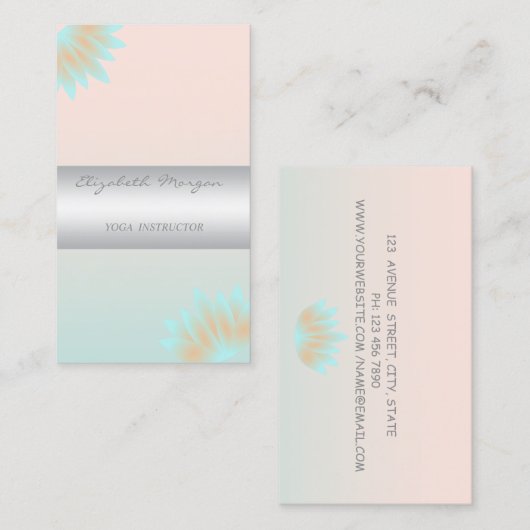 Meisjes Modern Professional Charming, Lotus Visitekaartje (Voorkant / Achterkant)