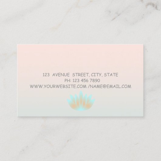 Meisjes Modern Professional Charming, Lotus Visitekaartje (Achterkant)