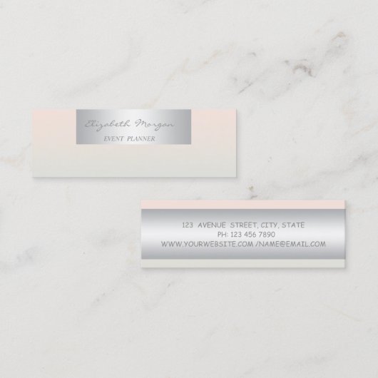 Meisjes Modern Professional Charming Mini Visitekaartje (Voorkant / Achterkant)