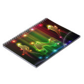 Meisjes Modern Trendy Neon Lights Notitieboek (Linkerzijde)