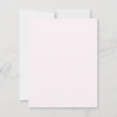 Meisjes Modern White Roze Name Script Monogramed Notitiekaartje (Achterkant)
