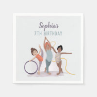 Meisjes Moderne Paarse Gymnastiek Kinderen Verjaar