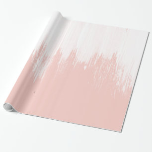 Meisjes moderne roze waterverf schilderpenselen cadeaupapier