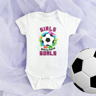 Meisjes moeten doelen hebben voetbal baby meisje b romper