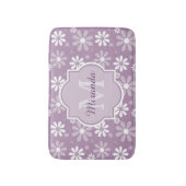 Meisjes Monogram Light Paarse Daisy Flowers en Nam Badmat (Voorkant Verticaal)