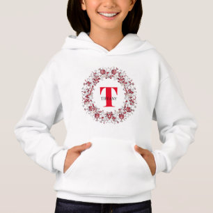 Meisjes Monogrammed White Hooded Sweatshirt