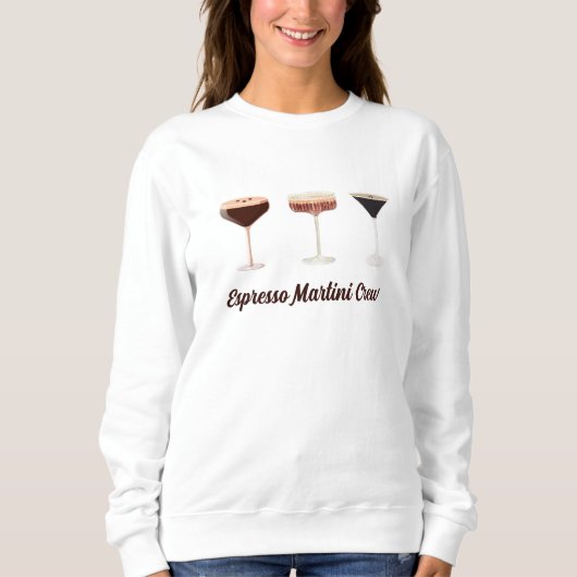 Meisjes Nacht Espresso Martini Crew Matching Sweat Trui (Voorkant)