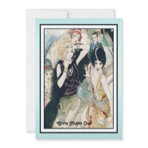 Meisjes Nacht Uit Chaos Vintage Art Deco Custom
