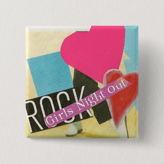 MEISJES NIGHT OUT VIERKANTE BUTTON 5,1 CM (Voorkant)