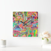 Meisjes Night Out Wall Clock Vierkante Klok (Huis)