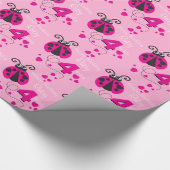 Meisjes noemen de naam age ladybug verjaardagscade cadeaupapier (Hoek)