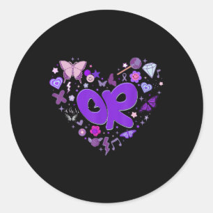 Meisjes Olivia Voornaam Gepersonaliseerde Groovy 8 Ronde Sticker