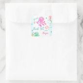 Meisjes onder het Zee Verjaardag Dank je Sticker (Tas)