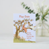 Meisjes op afspeeldatum Uitnodiging  meisjes (Staand voorkant)