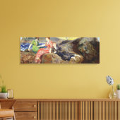 Meisjes op de Shore, c.1884-85 Canvas Afdruk (Insitu (Woonkamer))