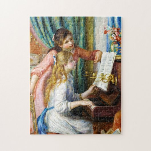 Meisjes op het schilderij Piano Pierre Auguste Ren Legpuzzel (Verticaal)