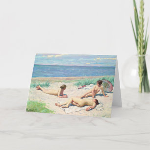 Meisjes op het strand   Paul Fischer Kaart